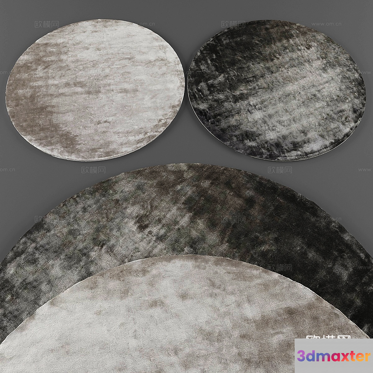 A Set Of Circular Rugs 3D Model - 15965 - VRAY Render