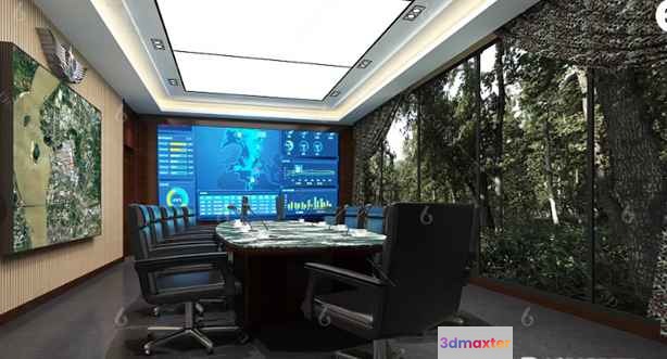 Modern Office Meeting Room 3D Model - 3938 - VRAY Render