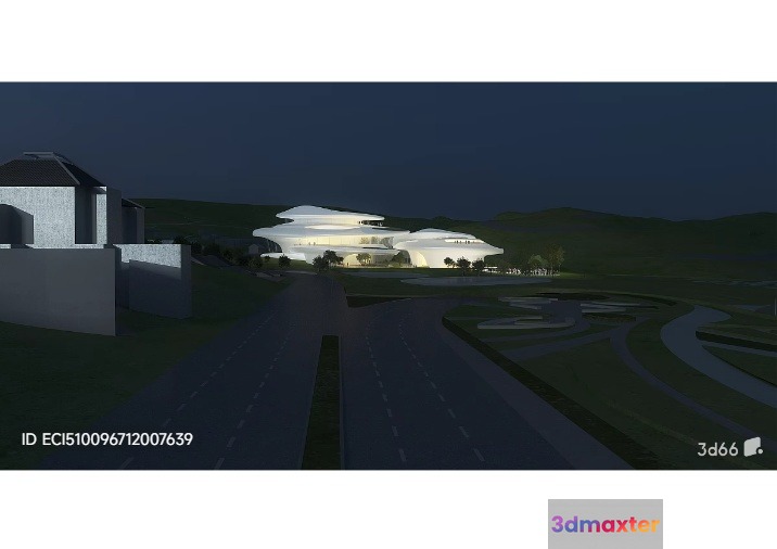 A 3D Rendering Of A Futuristic Building 3D Model - 6282 - VRAY Render