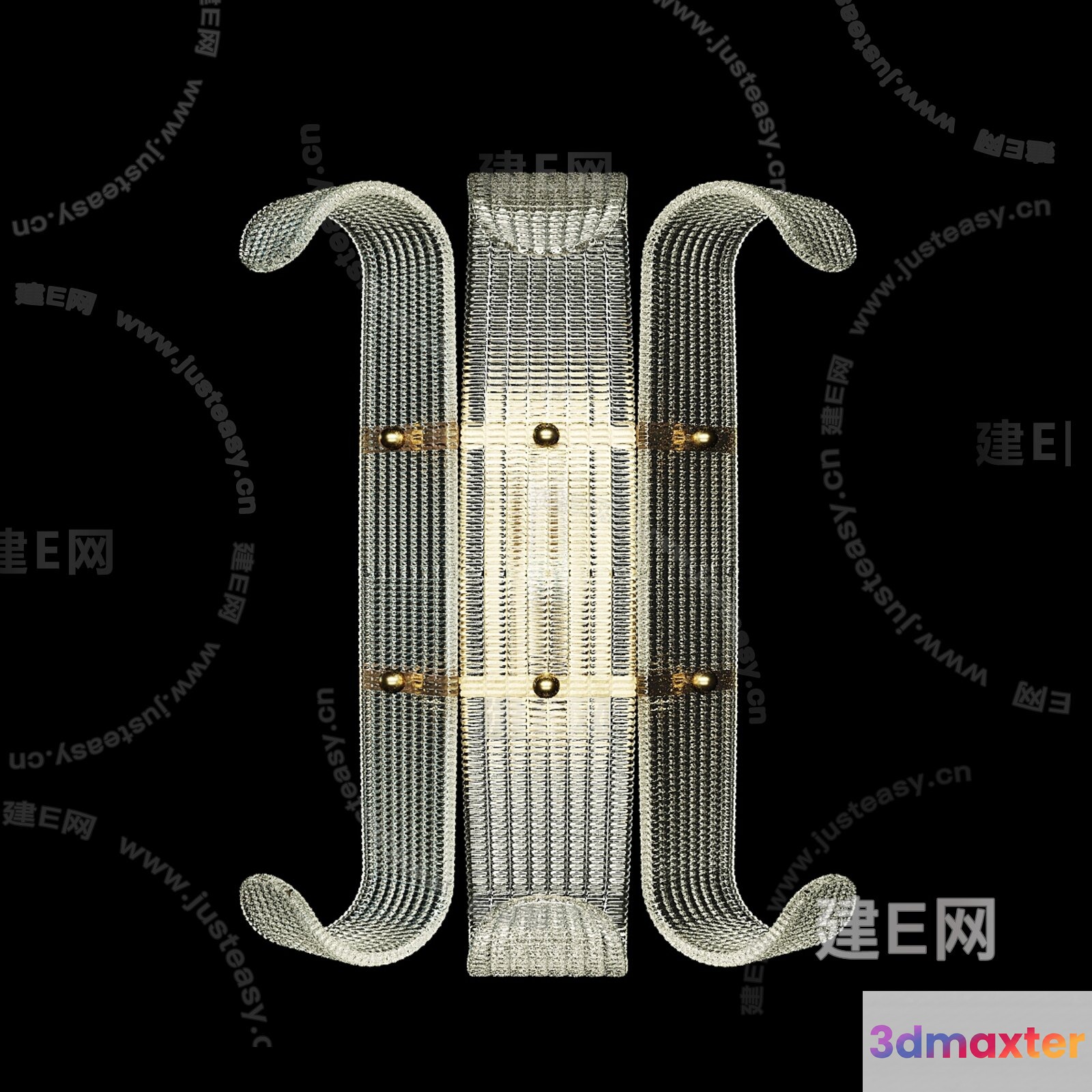 Gold Light Fixture 3D Model - 12329 - VRAY Render