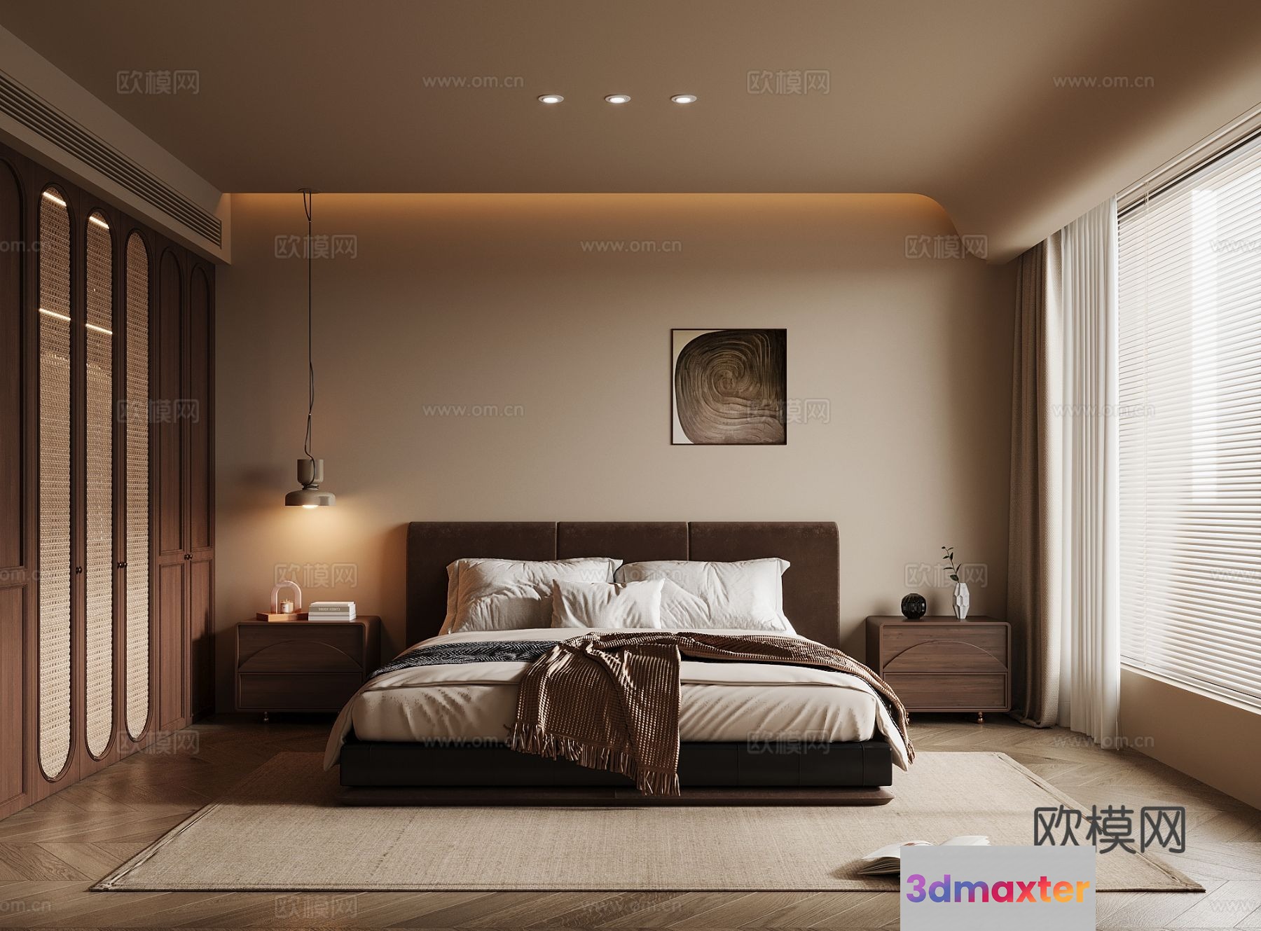 Cozy Bedroom 3D Model - 10340 - VRAY Render