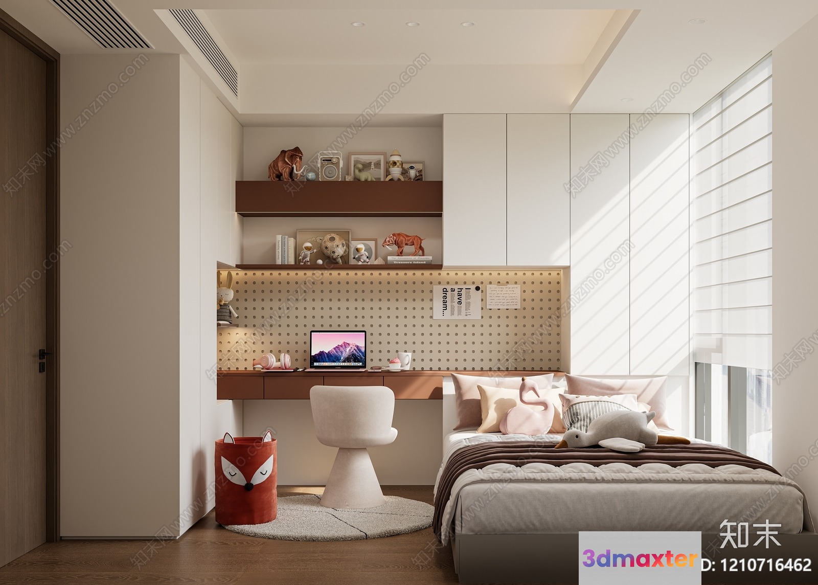 Cozy Modern Bedroom 3D Model - 1102 - VRAY Render