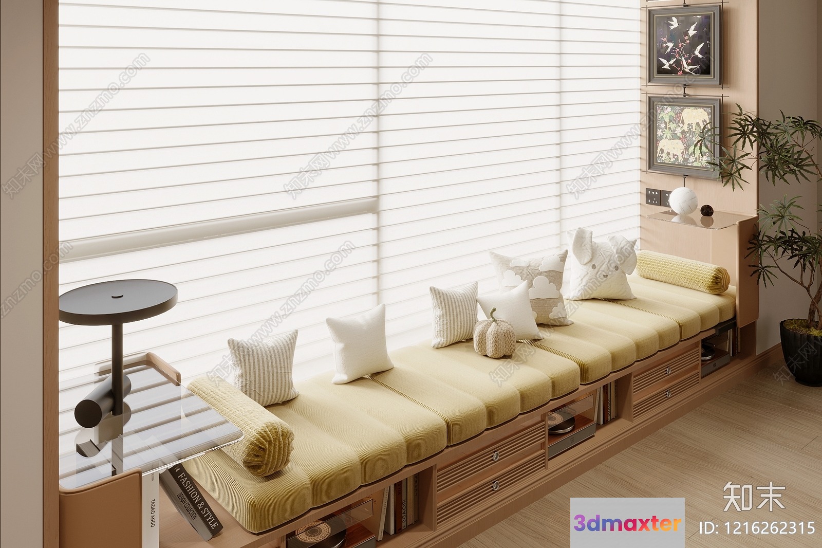 Modern Window Seat 3D Model - 11972 - VRAY Render