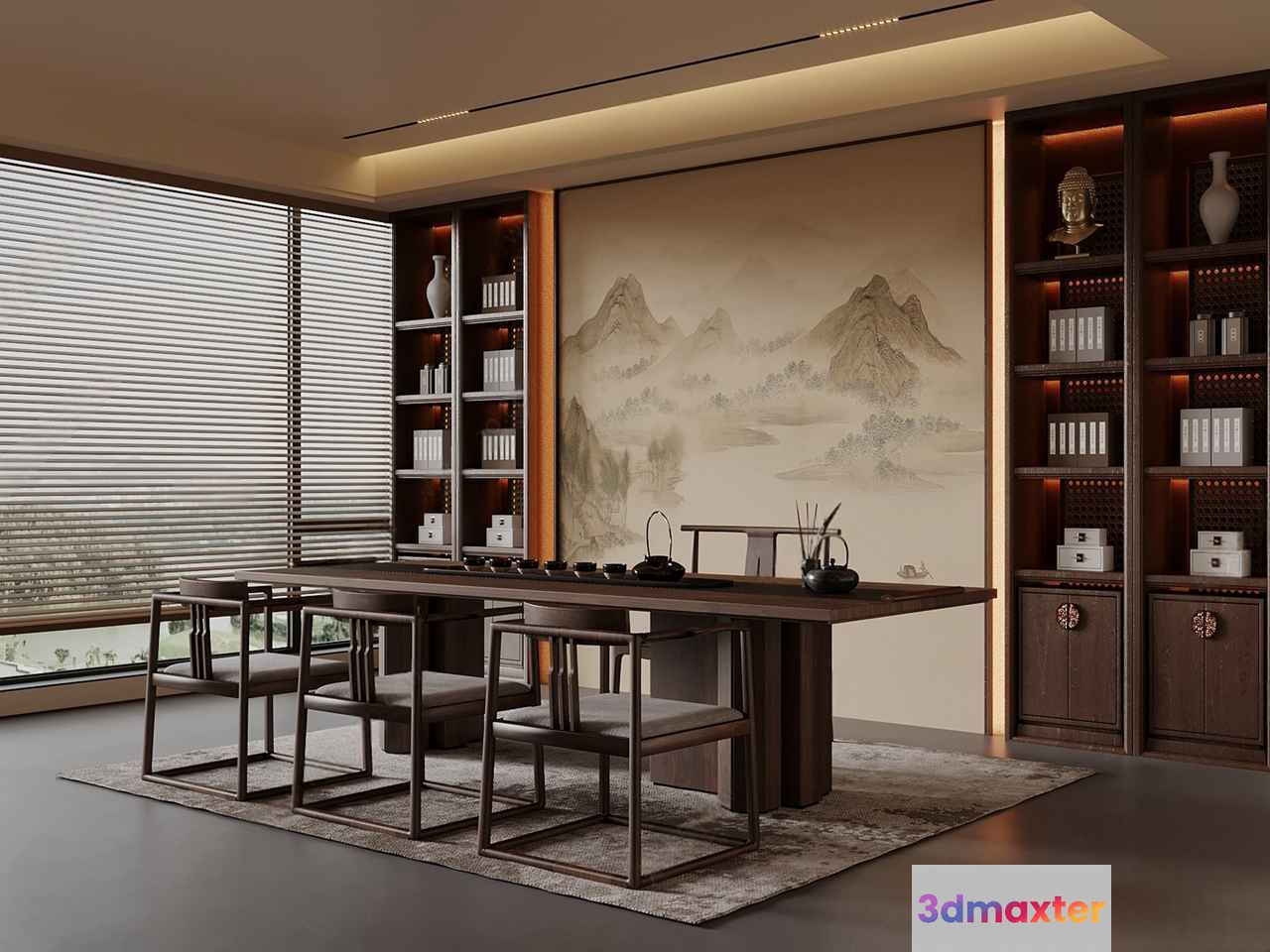 A Modern Dining Room 3D Model - 4246 - VRAY Render