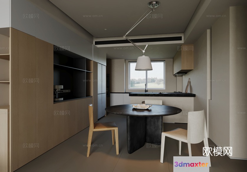 Modern Kitchen 3D Model - 953 - CORONA Render