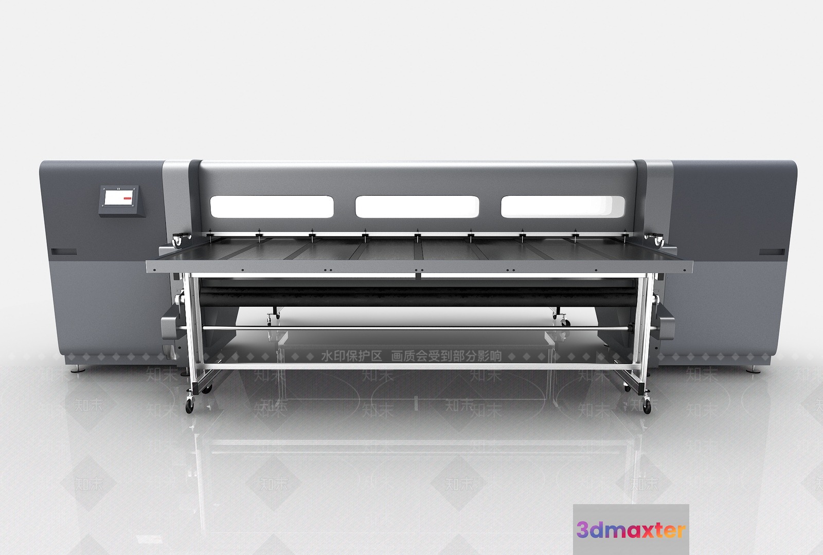 A Large Gray Printer 3D Model - 14972 - VRAY Render