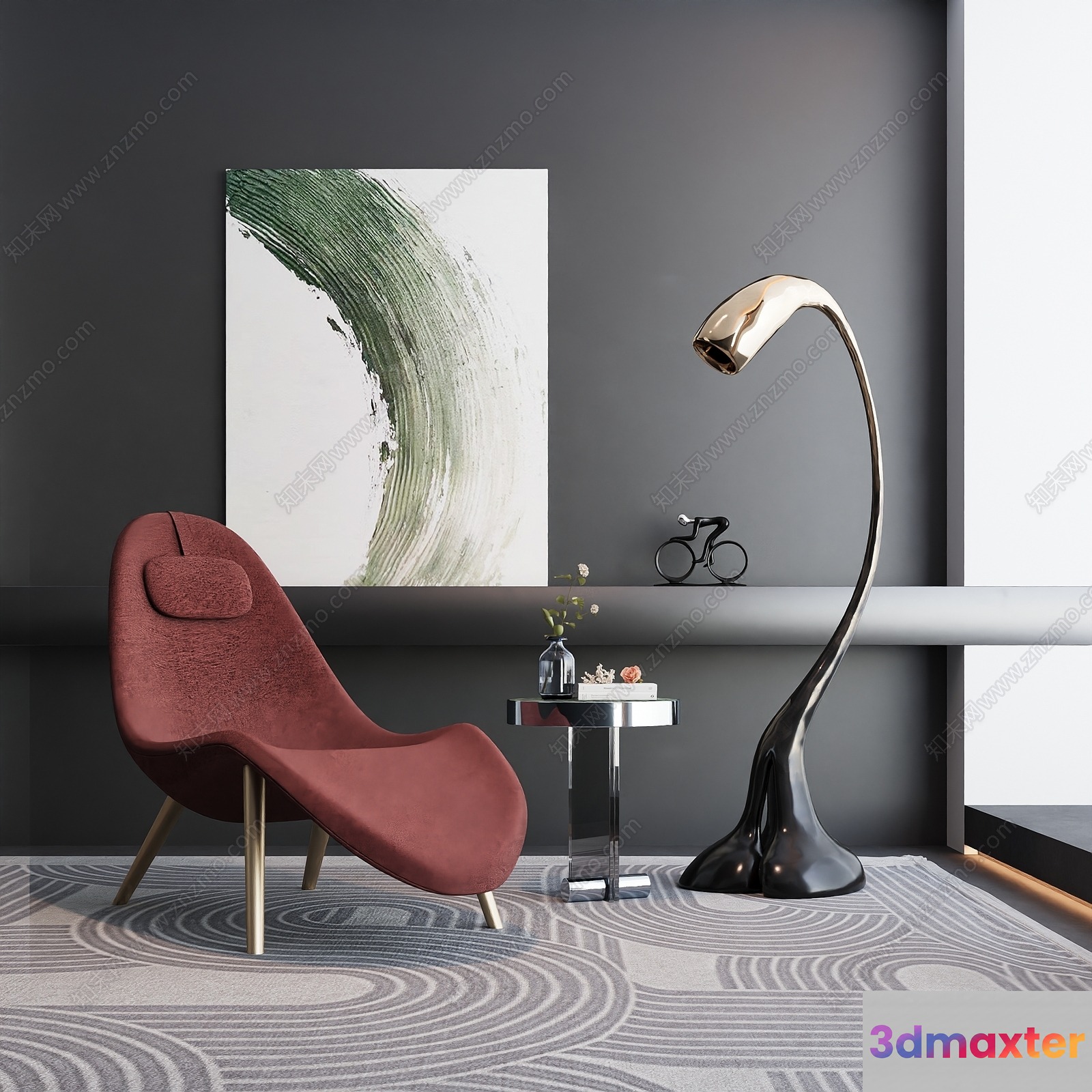 Modern Living Room 3D Model - 14708 - VRAY Render