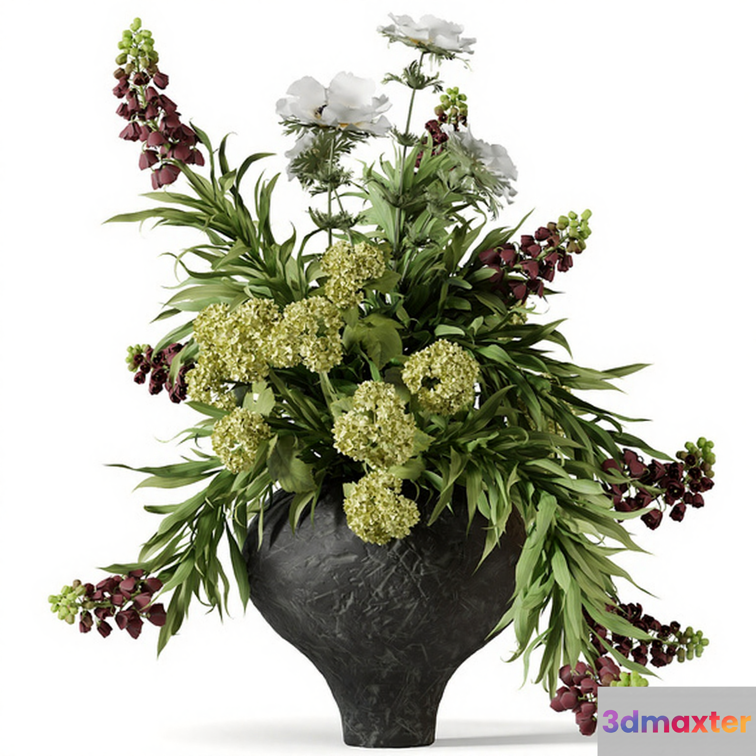 A Vase With Flowers 3D Model - 7650 - CORONA Render