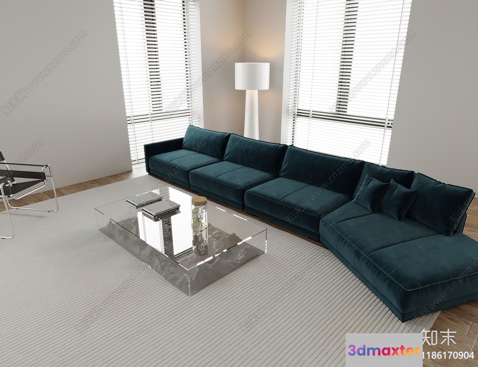Modern Living Room 3D Model - 12485 - VRAY Render