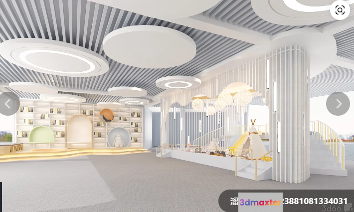 Modern White Interior 3D Model - 16123 - VRAY Render