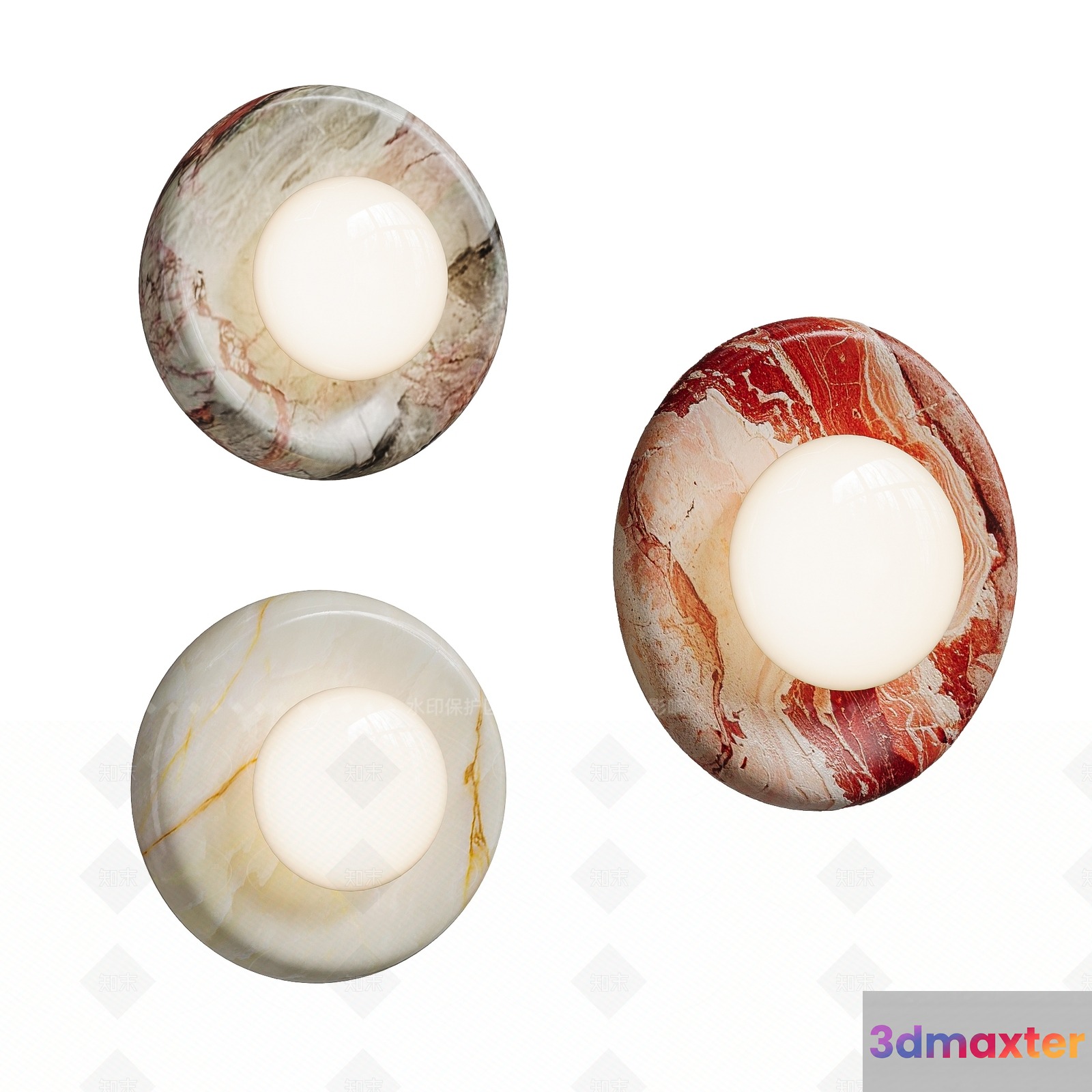 Gold Light Fixture 3D Model - 2987 - VRAY Render