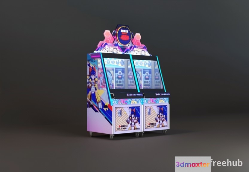 A Colorful Arcade Machine 3D Model - 22668 - VRAY Render