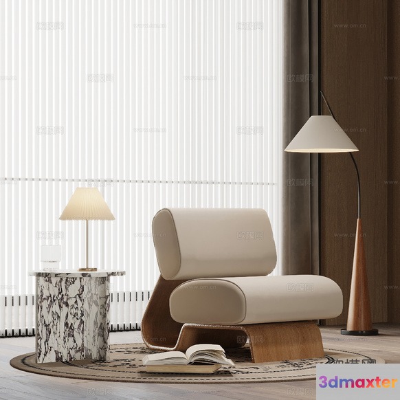 Modern Living Room 3D Model - 13935 - VRAY Render