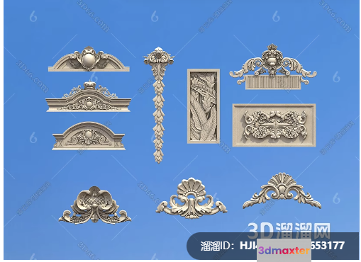 Examples Of Decorative Architectural Elements 3D Model - 4791 - VRAY Render