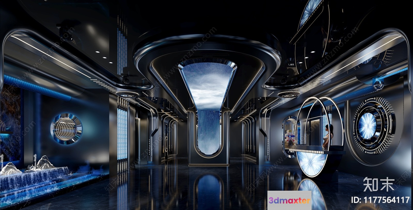 Modern Futuristic Interior 3D Model - 15311 - CORONA Render