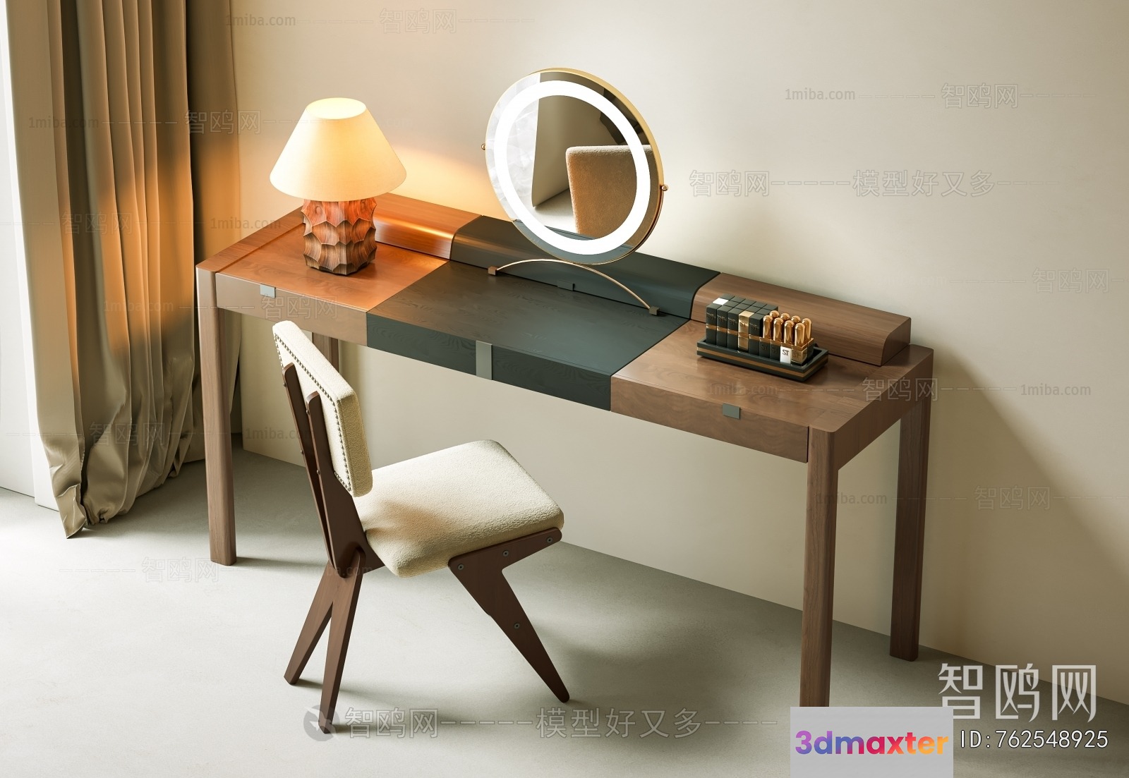 Modern Wooden Desk 3D Model - 14224 - CORONA Render