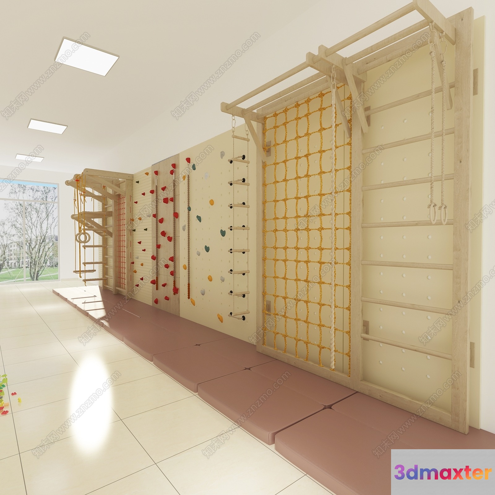 A Climbing Wall 3D Model - 10564 - VRAY Render