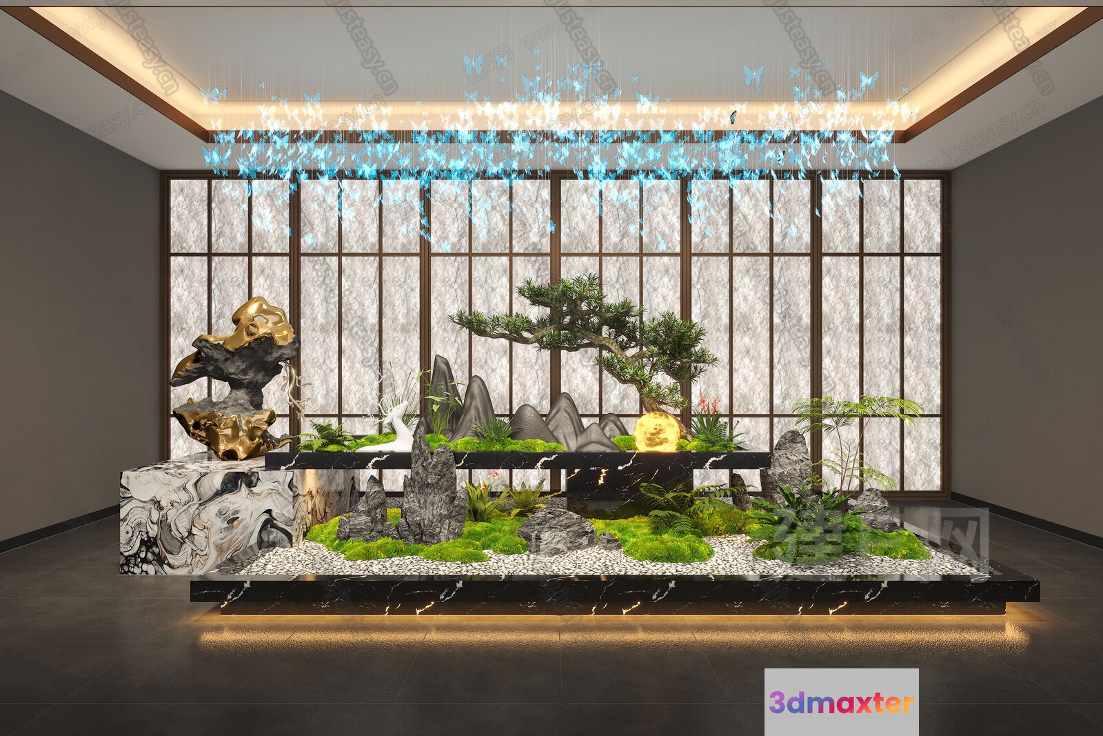 Modern Zen Garden 3D Model - 8121 - VRAY Render