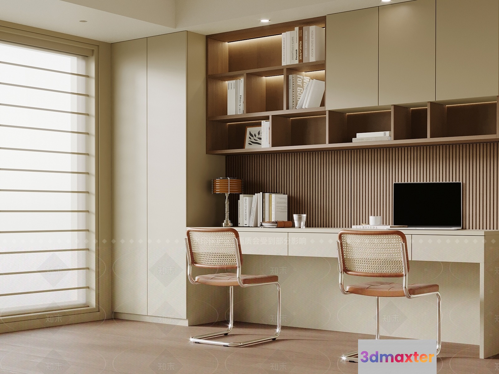 Modern Home Office 3D Model - 15770 - VRAY Render