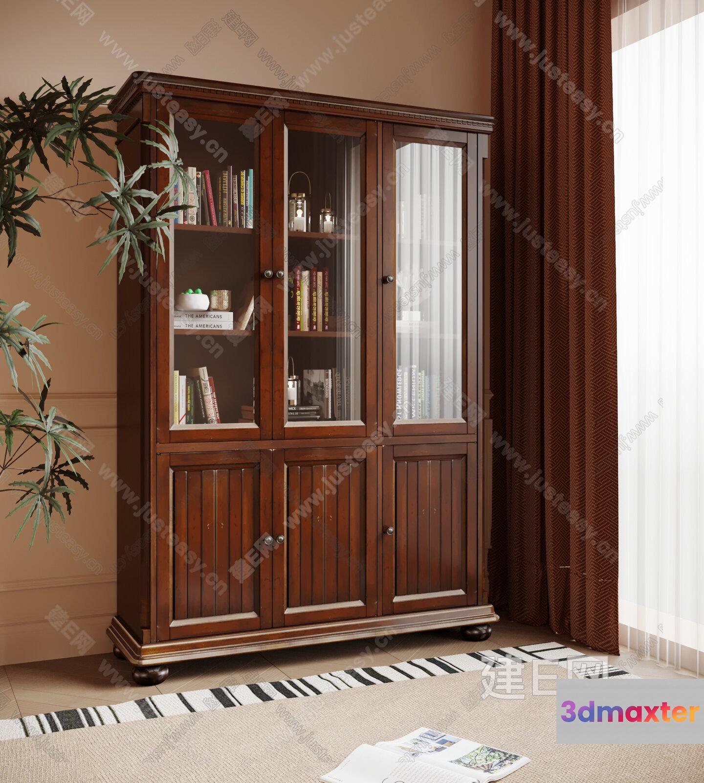 A Wooden Cabinet 3D Model - 2261 - VRAY Render