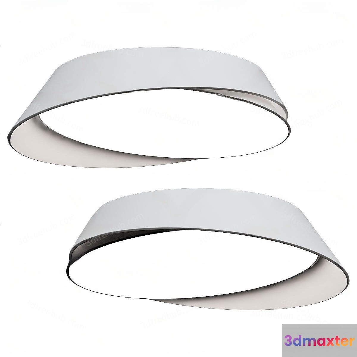 Modern White Ceiling Lights 3D Model - 20496 - VRAY Render