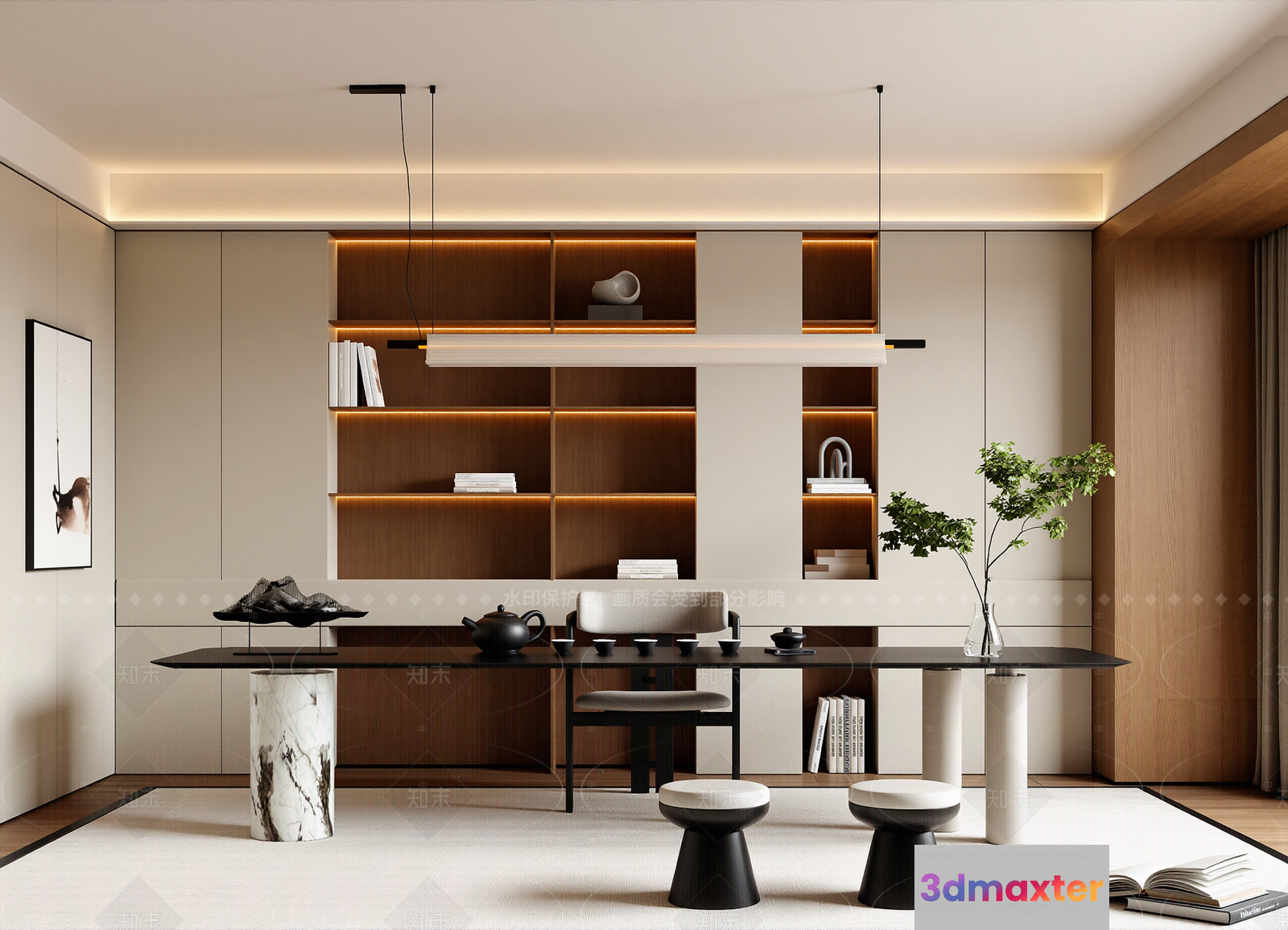 Modern Office Space 3D Model - 22192 - VRAY Render