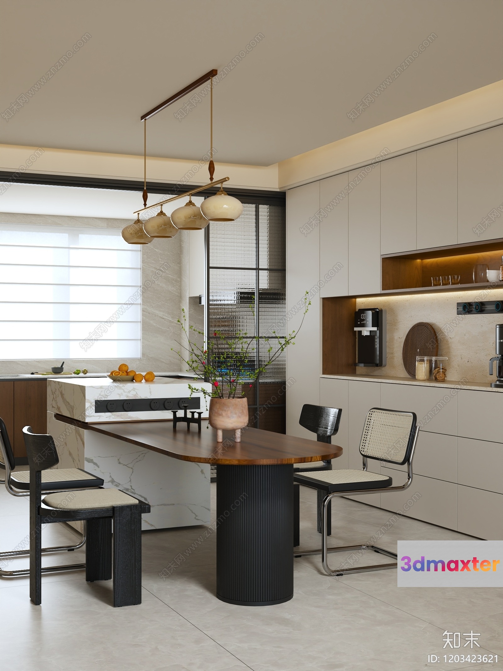 Modern Kitchen 3D Model - 14998 - VRAY Render