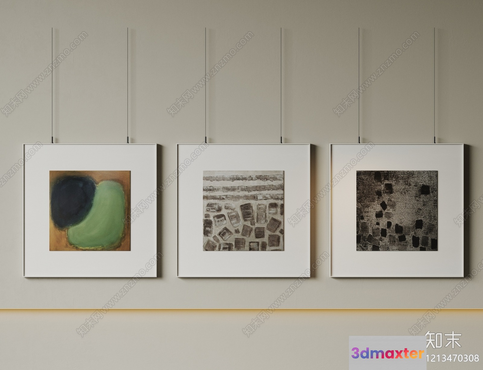 Abstract Art Pieces 3D Model - 4803 - VRAY Render