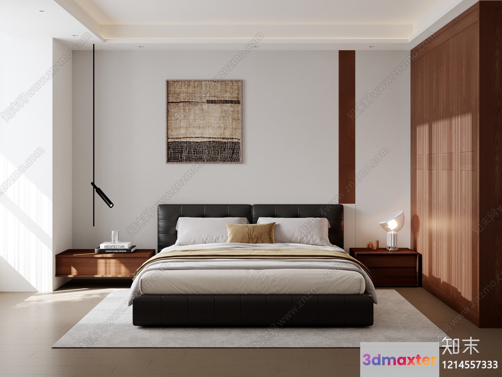 Modern Bedroom 3D Model - 6608 - VRAY Render