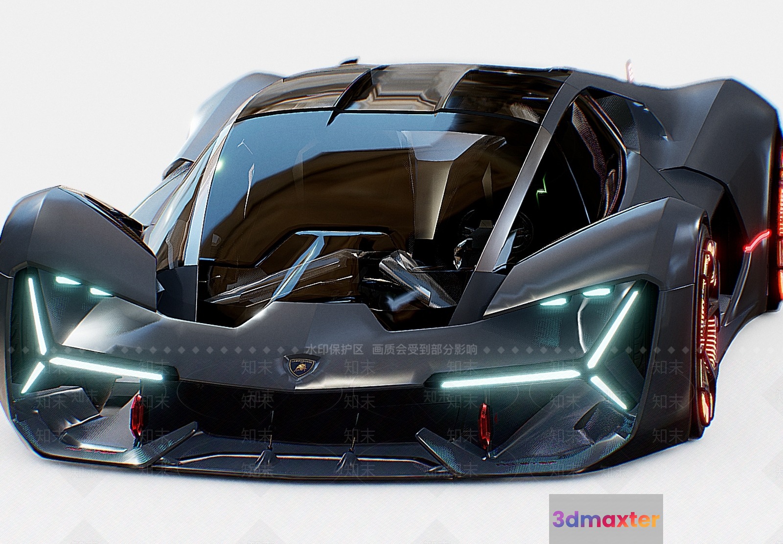 Modern Sports Car 3D Model - 8401 - VRAY Render