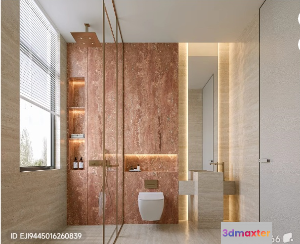 A Modern Bathroom 3D Model - 4784 - VRAY Render
