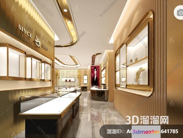A Modern Jewelry Store 3D Model - 3609 - VRAY Render