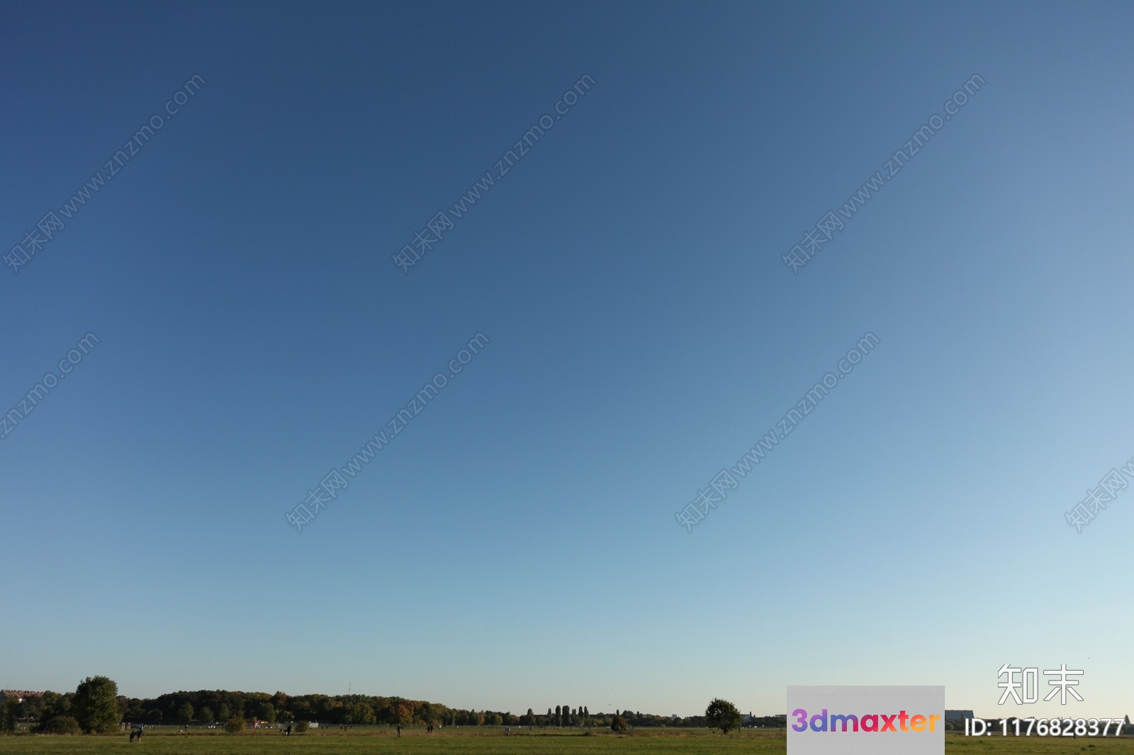 The Main Subject Is A Field With A Blue Sky 3D Model - 23424 - VRAY Render