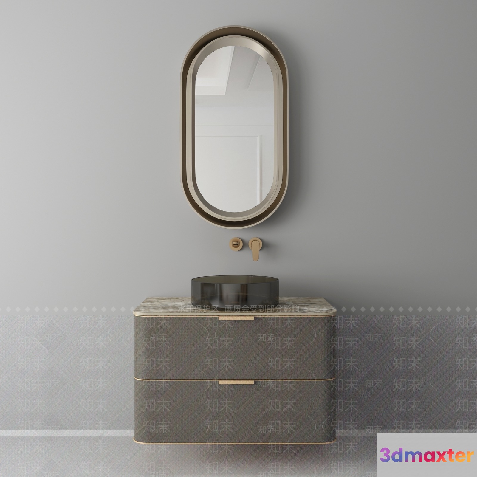 Modern Bathroom Vanity 3D Model - 15199 - VRAY Render
