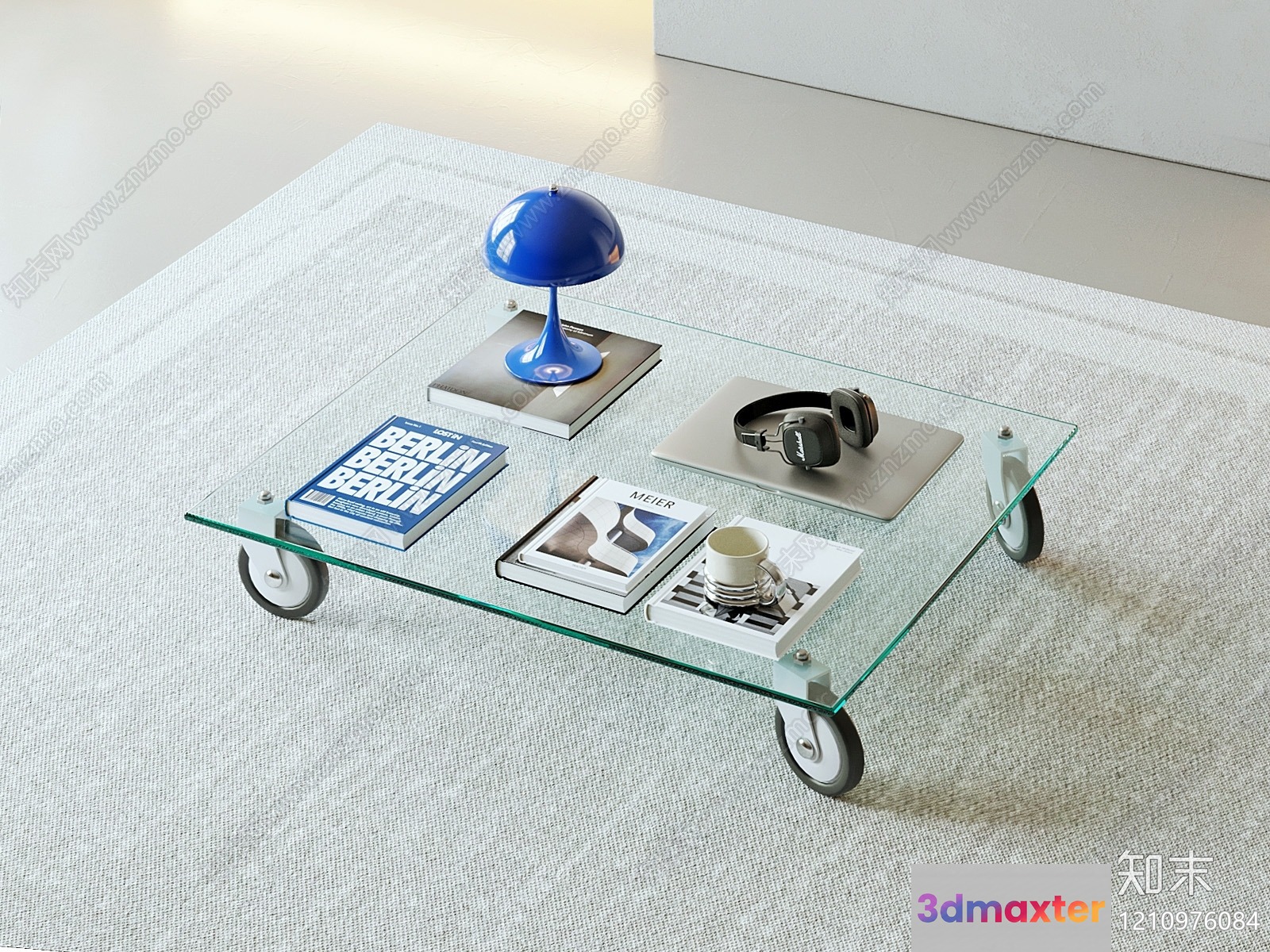 A Glass Coffee Table 3D Model - 23697 - VRAY Render