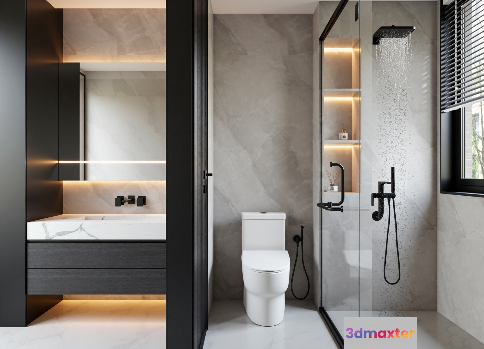 Modern Bathroom 3D Model - 23219 - VRAY Render