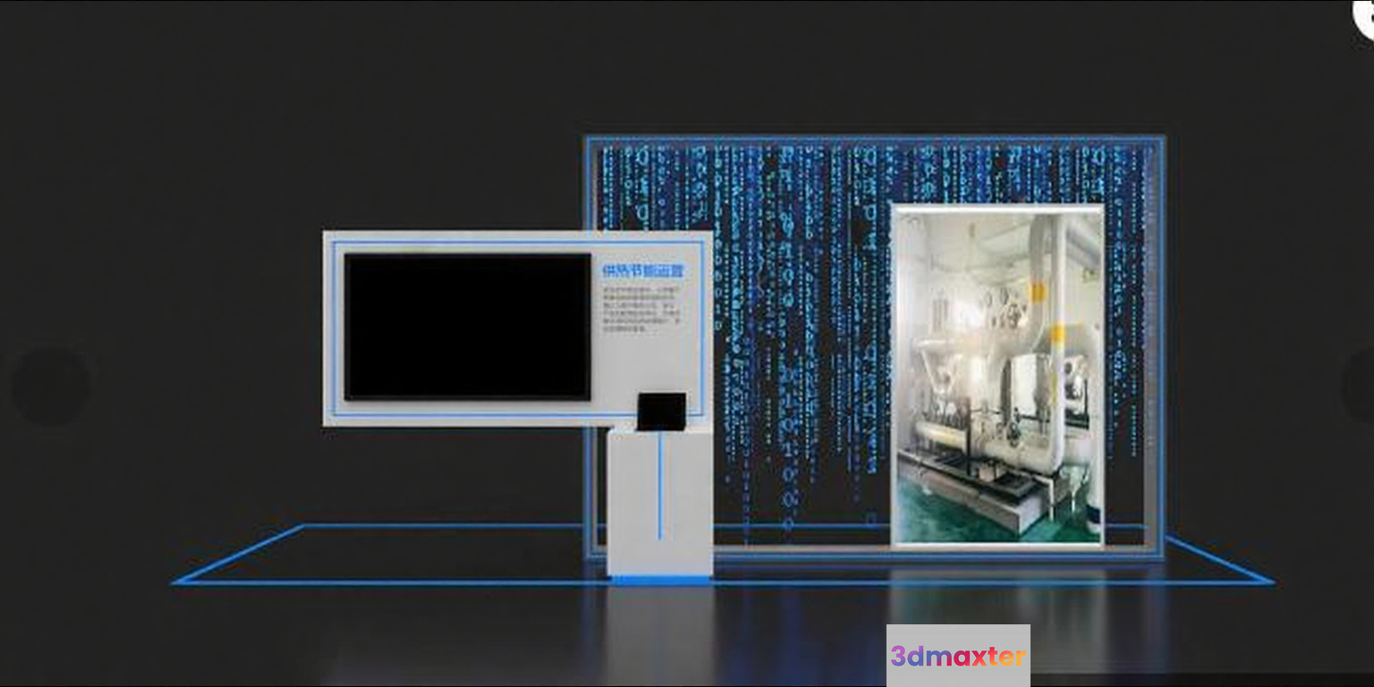 A Computer Screen 3D Model - 365 - VRAY Render