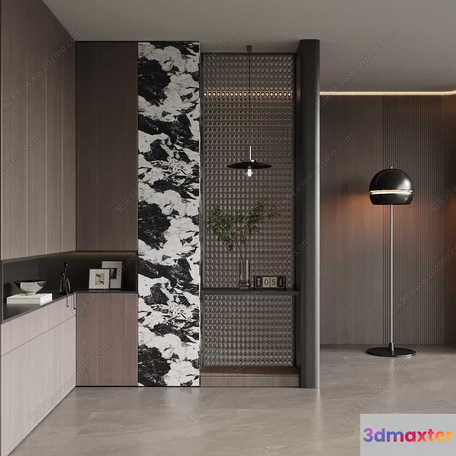 Modern Living Room 3D Model - 11616 - VRAY Render