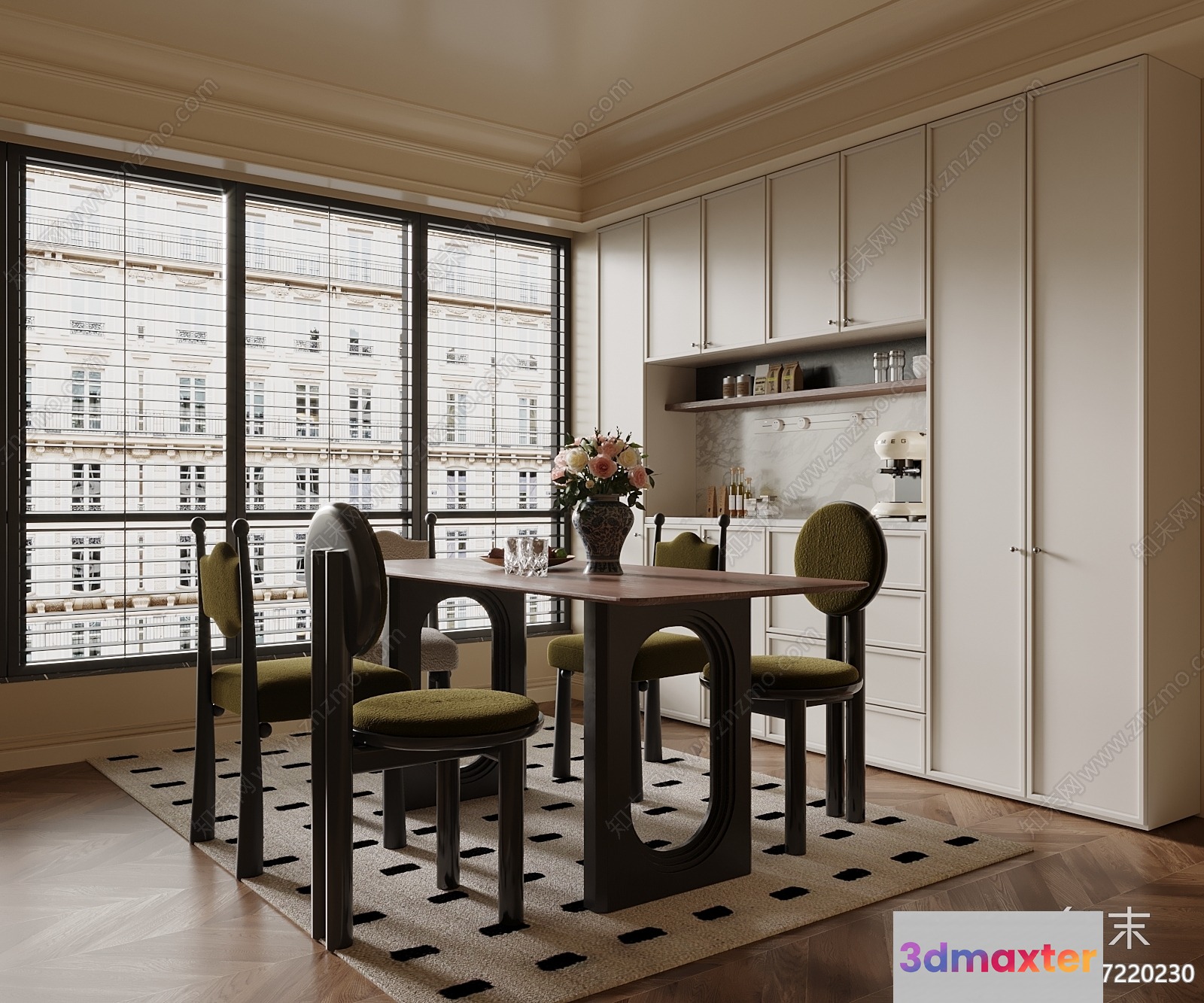 Modern Dining Room 3D Model - 8984 - VRAY Render