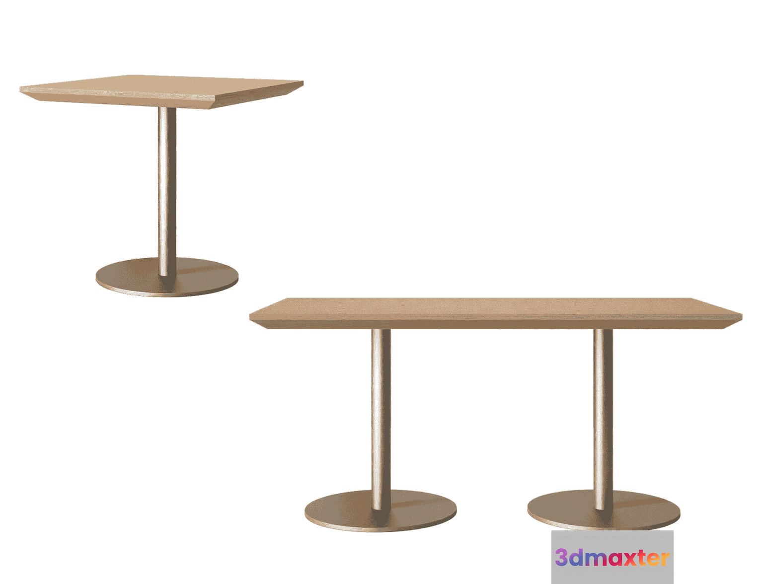 Minimalist Table Set 3D Model - 14317 - VRAY Render
