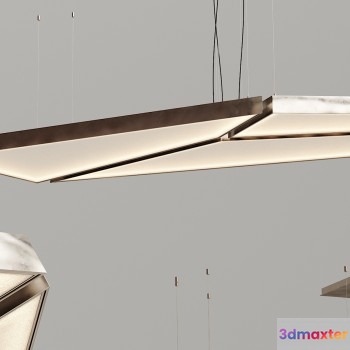 Gold Light Fixture 3D Model - 23153 - VRAY Render