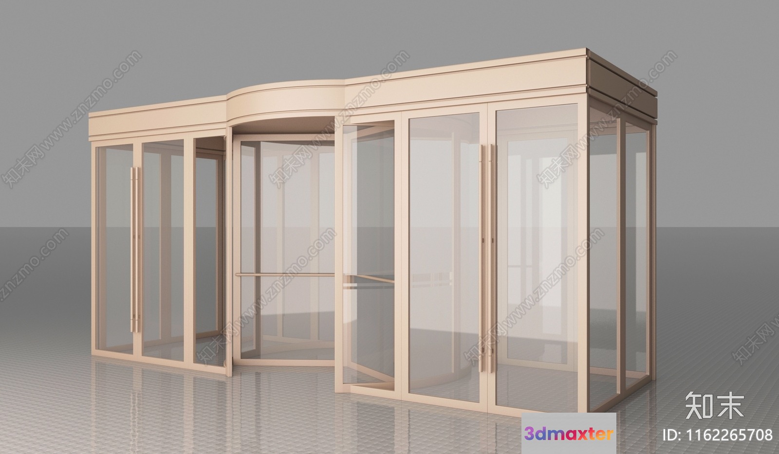 A Glass Partition Wall 3D Model - 15202 - VRAY Render