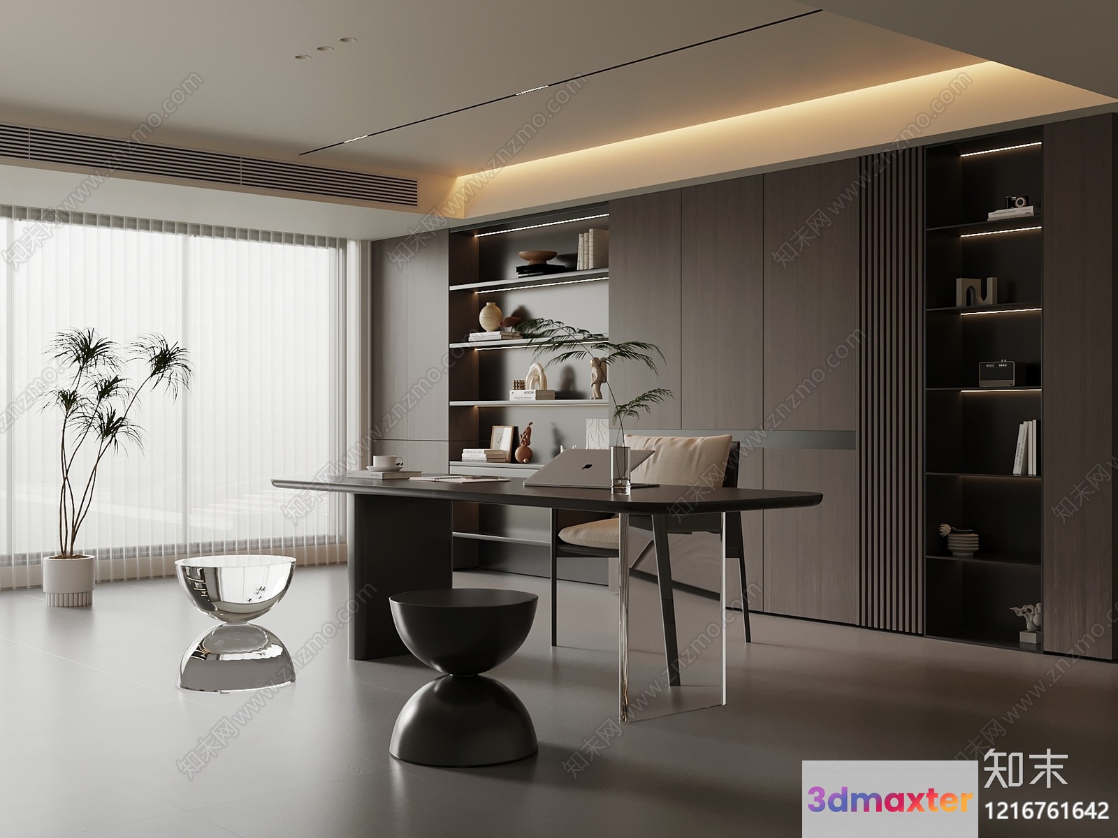 Modern Office Space 3D Model - 18328 - VRAY Render