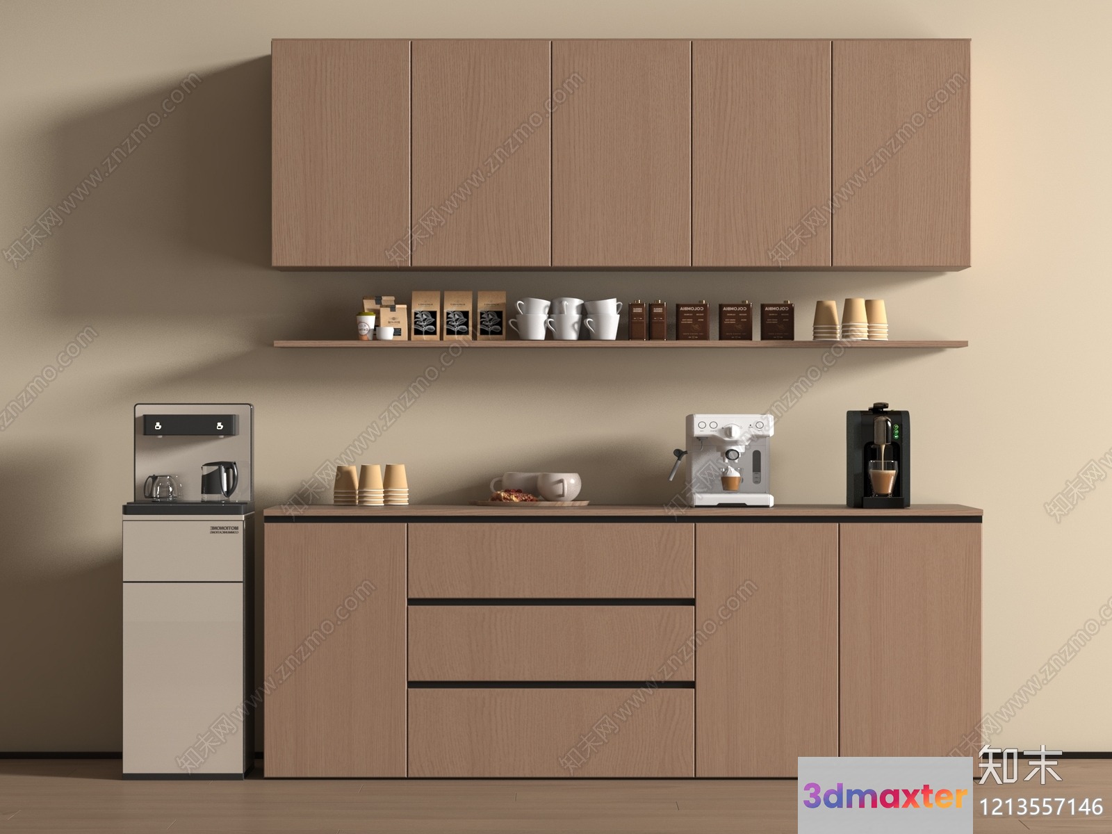 A Modern Coffee Station 3D Model - 14766 - VRAY Render