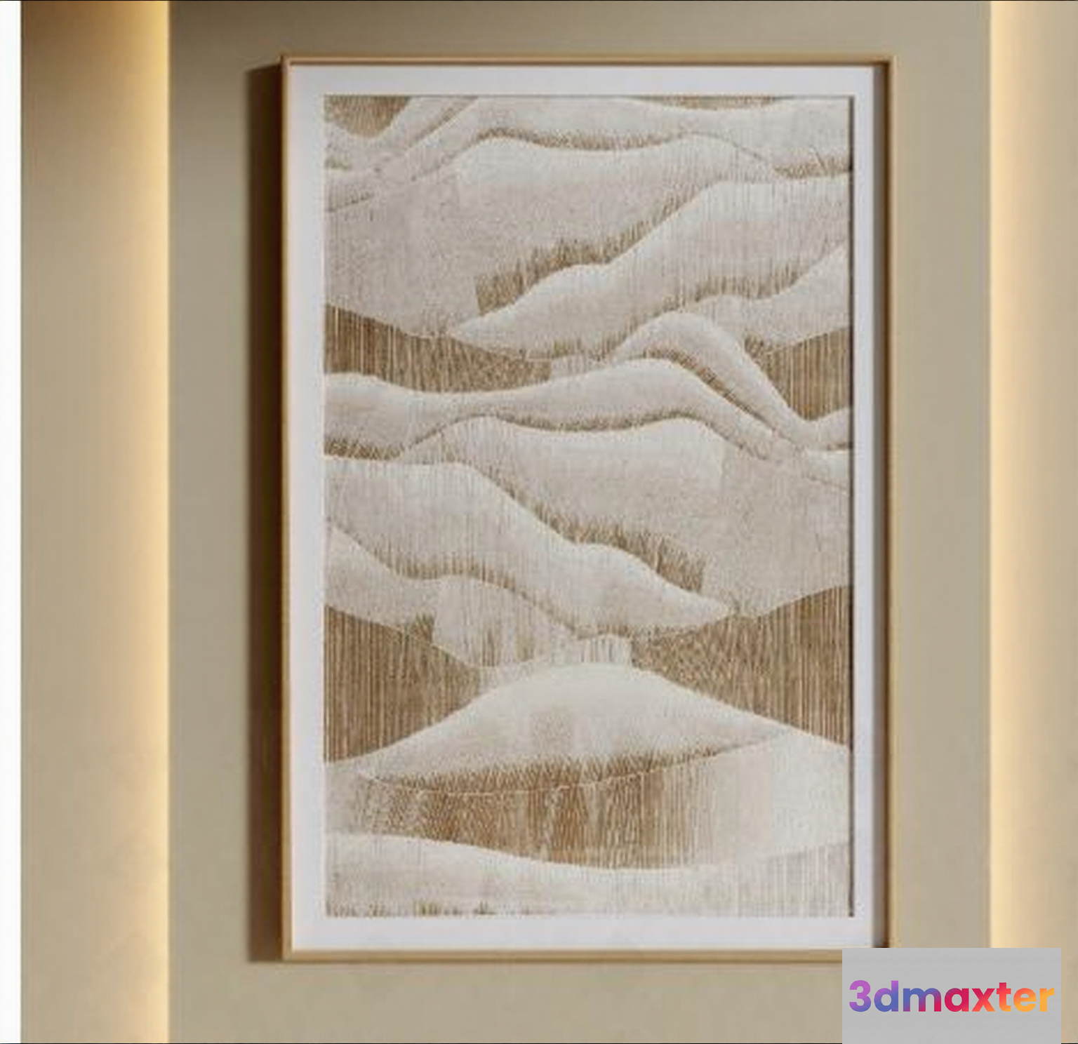 A Framed Art Piece 3D Model - 21386 - VRAY Render