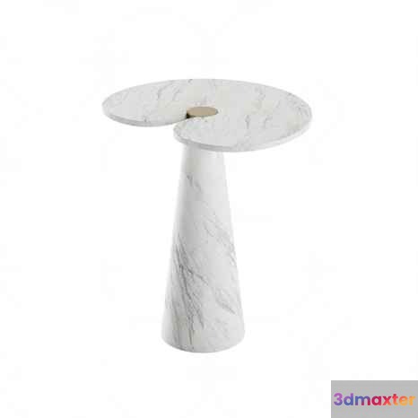 A White Marble Table 3D Model - 14923 - VRAY Render