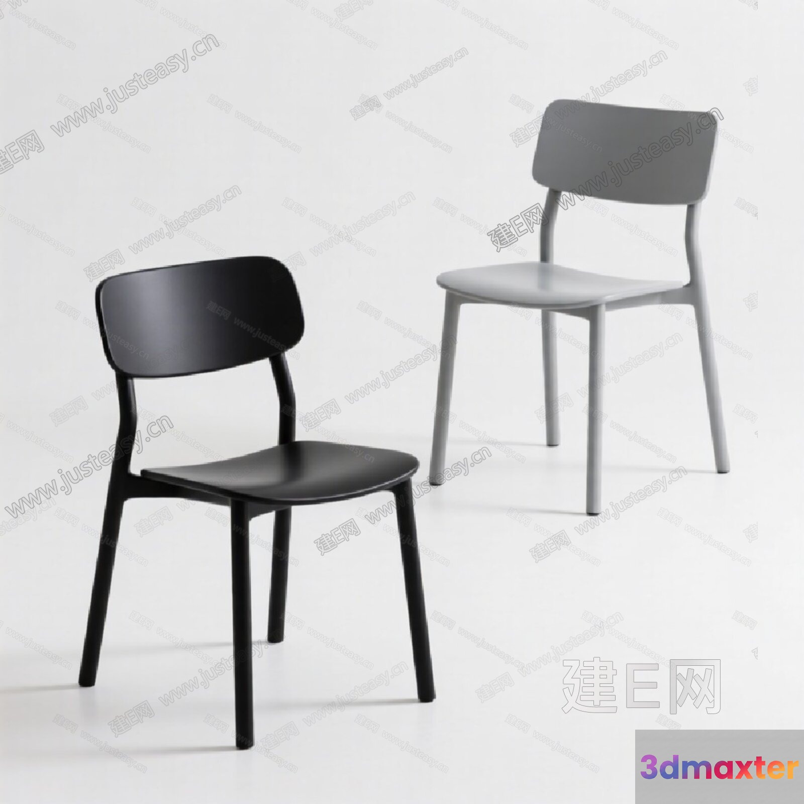 Modern White Chair 3D Model - 1546 - VRAY Render