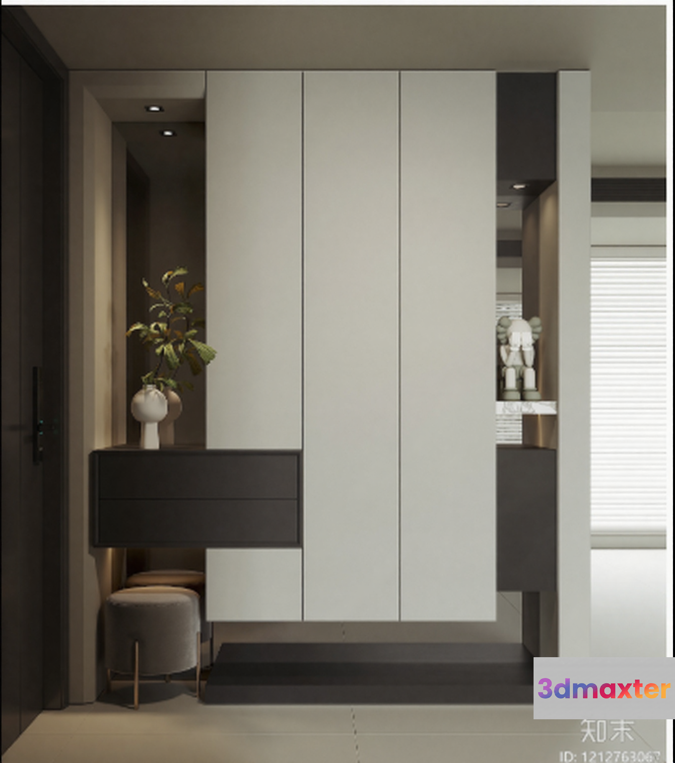Modern White Closet 3D Model - 3901 - VRAY Render