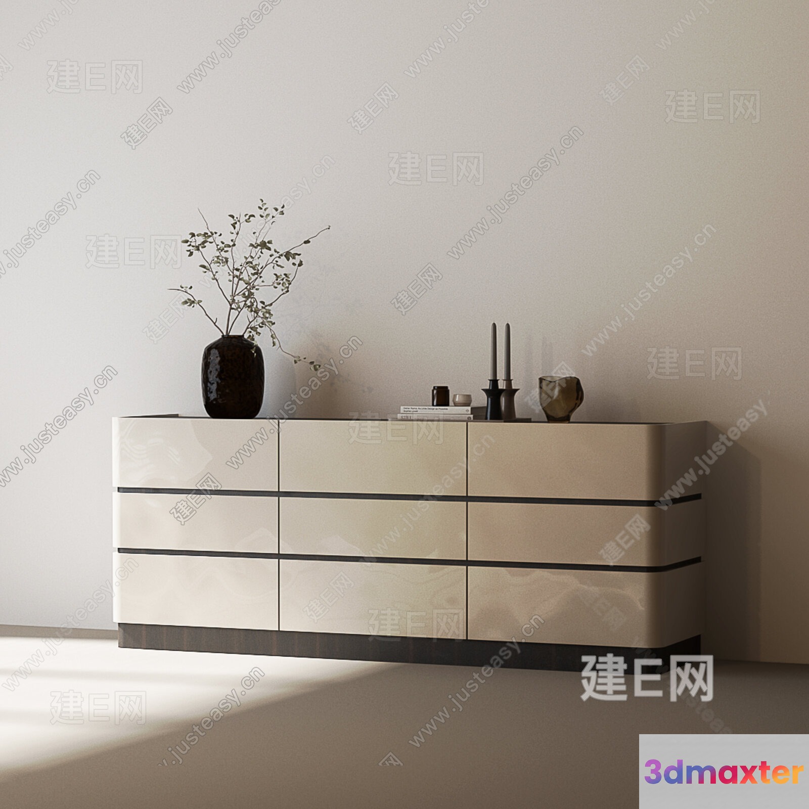Modern Dresser 3D Model - 11838 - VRAY Render