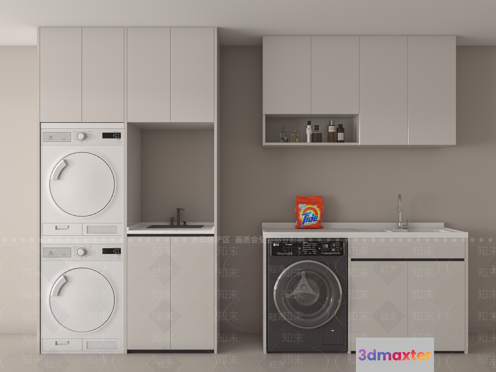 Modern Laundry Room 3D Model - 19212 - VRAY Render
